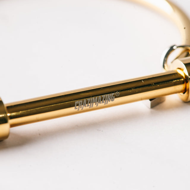 Crazimazing D Twist Bracelet in 18K Gold Plated Stainless Steel