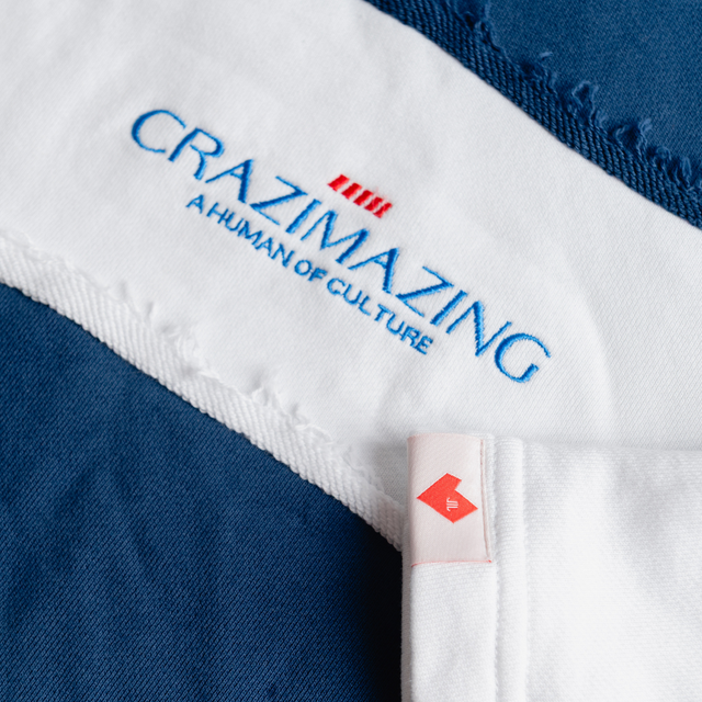 CZ POLO long sleeve | WHITE BLUE