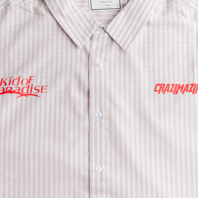 KID OF PARADISE COTTON SHIRT | WHITE BROWN