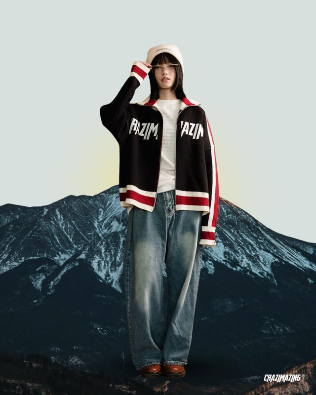 Jumbo Knit Jacket | Black