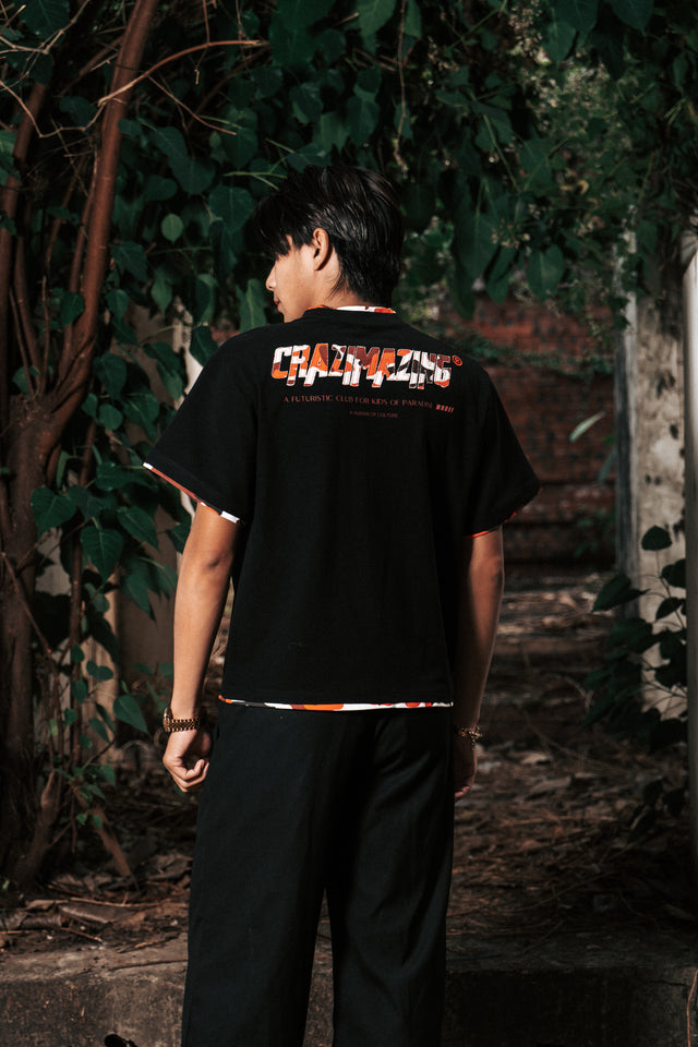 Camo Tee | Black-Red