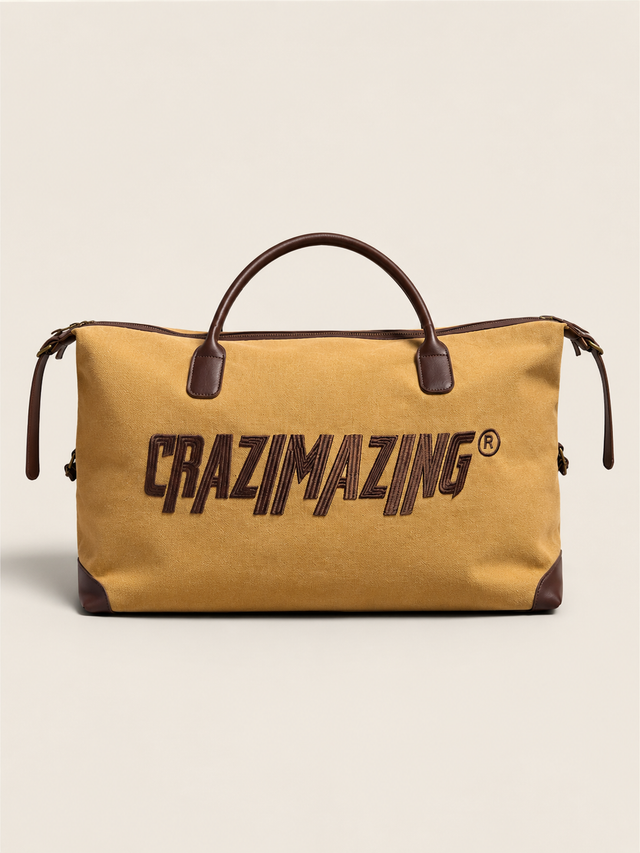 Heavy Duty Duffle Bag Logo Brown