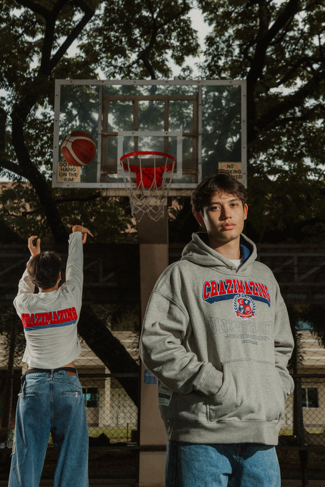 CRAZIMAZING UNIVERSITY HOOD | GREY