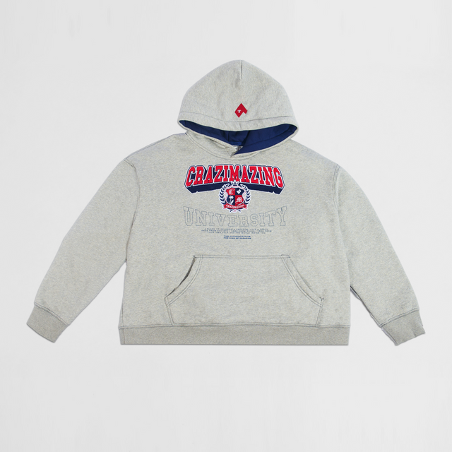 CRAZIMAZING UNIVERSITY HOOD | GREY