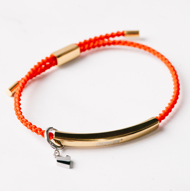 Heart Tag String Bracelet in Crimson