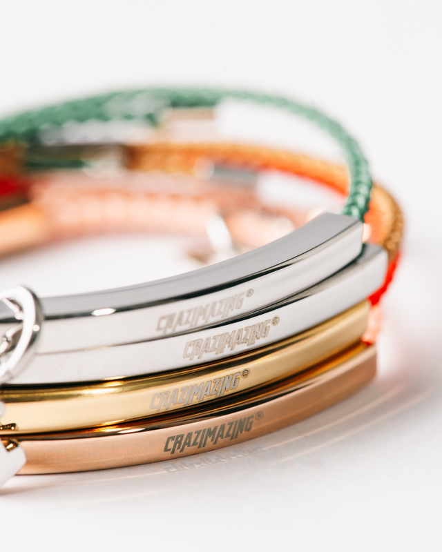 Heart Tag String Bracelet in Walnut