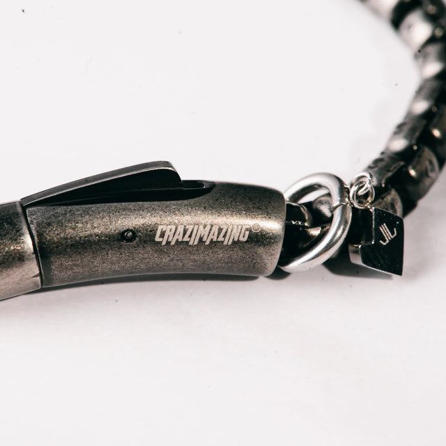 Heart Tag Forge Link Bracelet in Stainless Steel