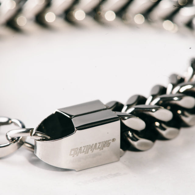 Crazimazing Heart Tag Heavy Chains in Stainless Steel