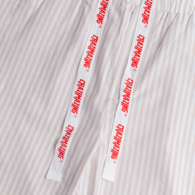 KIDS OF PARADISE COTTON PANTS | WHITE STRIPE