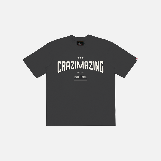 CRAZIMAZING NEW CLASSIC LINE TEE | DARK GREY