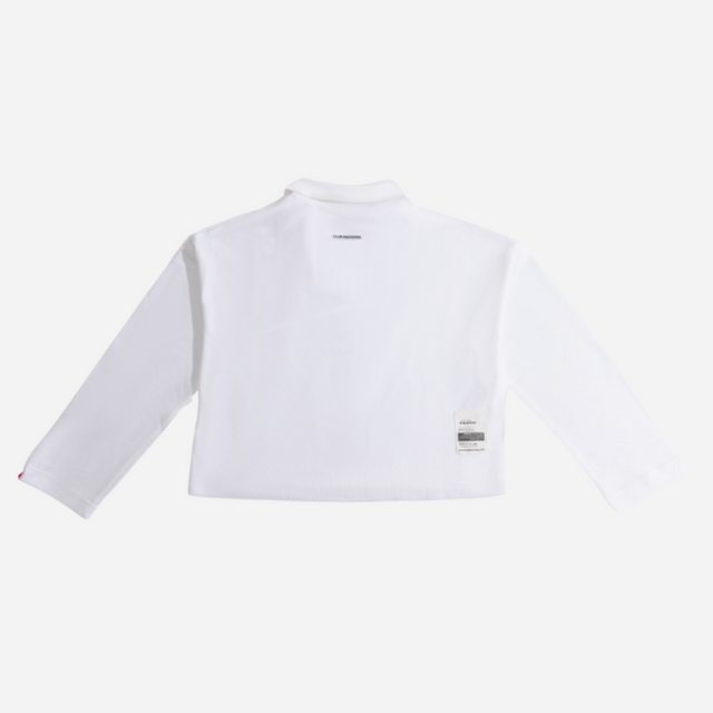 Crop Space Long Sleeve T-Shirt l WHITE