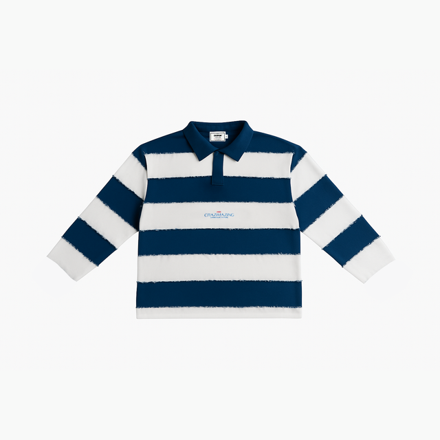 CZ POLO long sleeve | WHITE BLUE