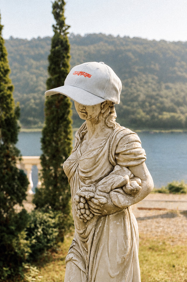Crazimazing Cap Corduroy Red Logo