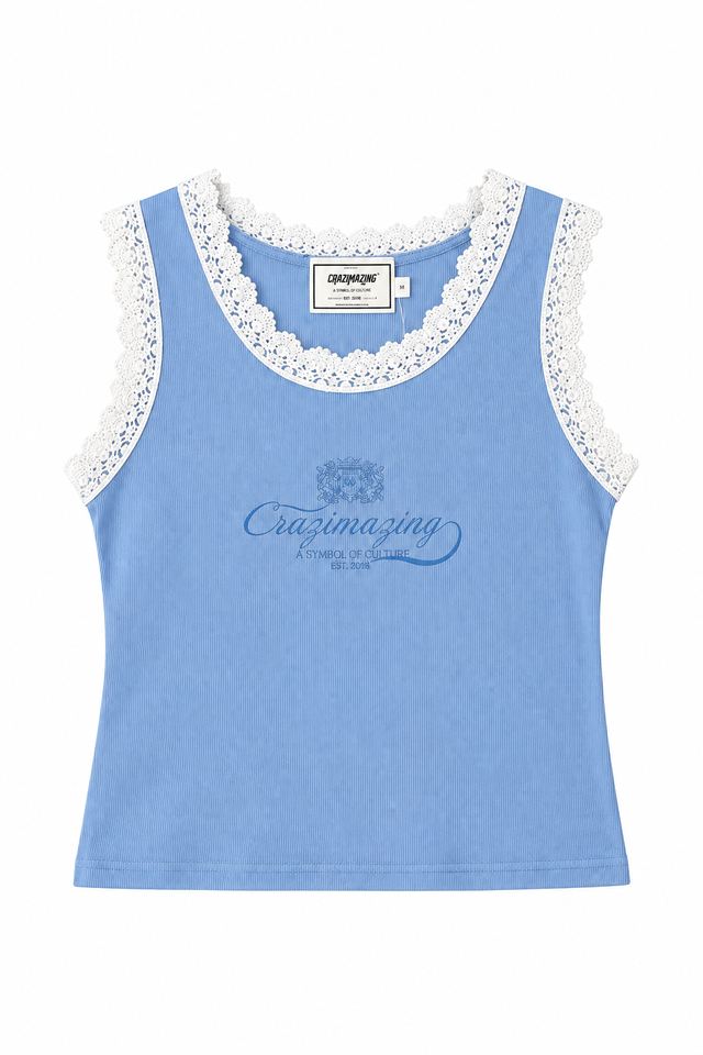 Crazimazing Baby Blue Tank Top