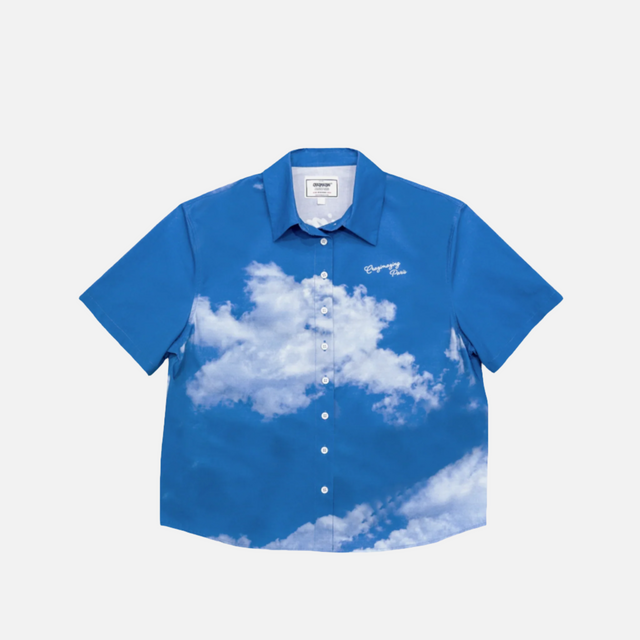 BLUE HAWAIIAN SHIRT | DARK BLUE