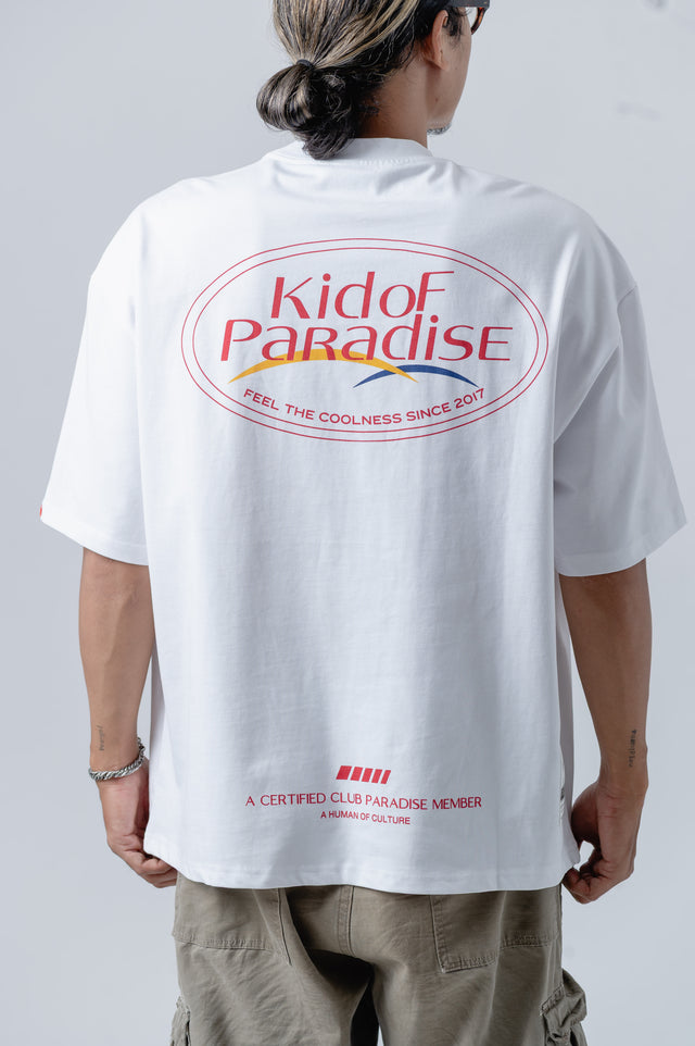 KID OF PARADISE LOGO RED TEE | WHITE