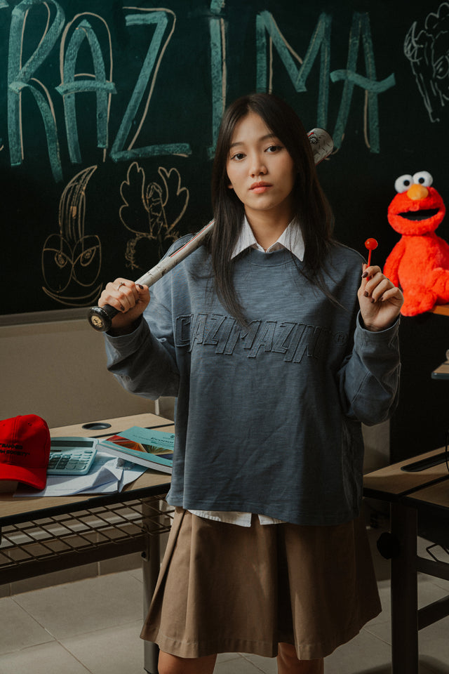 CZ MONOTONE SWEATER | COOL GREY