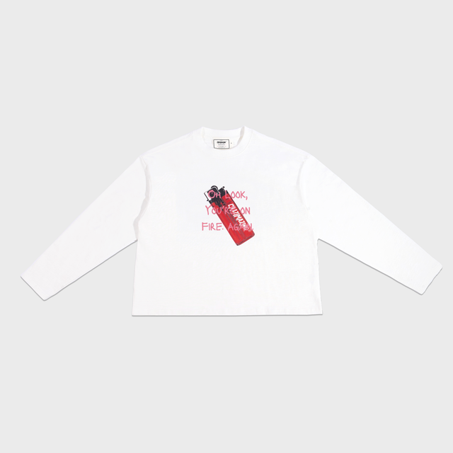 CZ LIGHTER GRAPHIC SWEATER | WHITE
