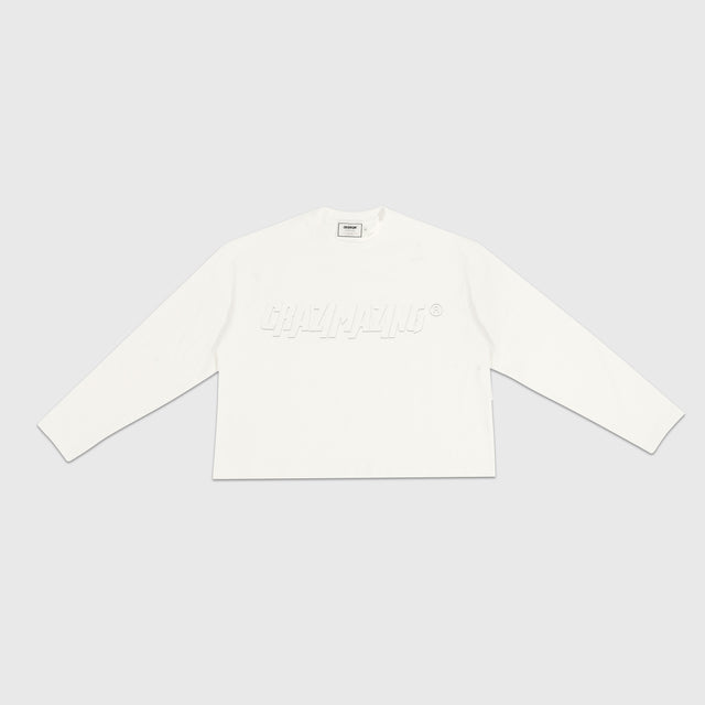 CZ MONOTONE SWEATER | WHITE